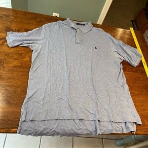 Polo Ralph Lauren light blue heathered polo size 2XLT tall